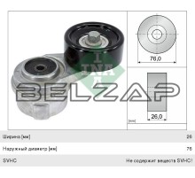 Натяжитель приводного ремня Solaris,i20,i30 KIA Carens (06-),Cerato (06-), 534041710, INA